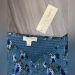 NWT Thirty/Thirty Floral Stretch Cap Sleeve Flowy Women’s Dress Cute Sundress L Blue Size L Photo 2