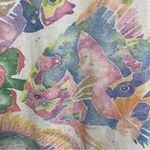 Vintage Oversized Tee Fish Print Watercolor Pastel Short Sleeve T Photo 11