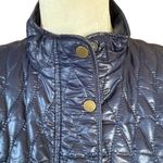 Talbots Petites blue sleeveless mock neck puffy vest women's size SP Photo 6