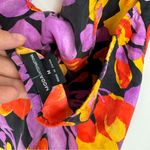 Y2K Abstract Floral Halter Top Sz Medium 100% Silk Photo 12