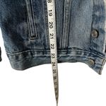 Lucky Brand Dark Blue Wash  Denim Design Jacket Button Down Coat Women’s Size XL! Photo 3