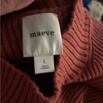Anthropologie  Maeve Mockneck Tie Waist Sweater Dress in Cedar Photo 2