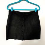 Naked Zebra Black Faux Suede Mini Skirt Photo 2