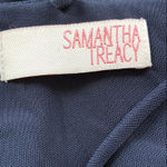 Samantha Treacy Long Sleeve Bubble Hem Dress Navy Size 6 Party Wedding Guest Blue Photo 3