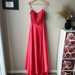 Sherri Hill 53648 Coral Satin Sequin Lace Sleeveless Prom Gown Size 8 NWT Photo 1