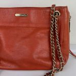 Rebecca Minkoff Swing Purse Double Chain Leather Burnt Orange Shoulder Bag Photo 8