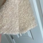 ZARA Women's Fuzzy Teddy Tube Top Shirt in a cream or tan color Photo 3