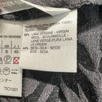 Max Mara  Pants 6 Womens Black Gray Leaf‎ Virgin Wool Silk Blend Straight Leg Photo 7