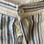 Free People Night Moves White & Blue Striped Cotton Shorts Photo 11