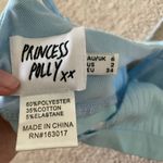 Princess Polly  blue ribbed triangle bralette Photo 1