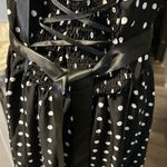 Elegant Black Polka Dot Dress Size M Photo 3