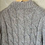 Sundance  speckled beige cable knit wool blend tunic sweater Photo 7