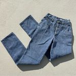 Vint. 80s Roper high rise bareback copper rivet yoke detail cowgirl western jean Blue Size 24 Photo 0