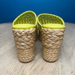 Marc Fisher  Hollis Platform Mule Espadrille Sandal Yellow Chartreuse Women’s 10 Photo 2