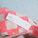Loft  Neon Coral And Tan Embroidered Cotton Riviera Shorts Photo 6