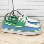 Sperry  Top Sider Biscayne Canvas Boat Shoes Colorblock Green Blue White Size 7.5 Photo 10