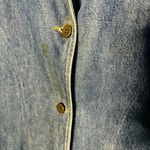 Vintage Stoney River Mountain Denim Dark Two Button Cotton Trench Coat Large Photo 6