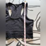 Forever 21  Black Lace Trim Crop Tank Top Bralette Women’s Sz Small EUC Photo 5