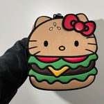 Hello Kitty Rare Loungefly  Sanrio Burger Purse Crossbody Zipper Photo 0