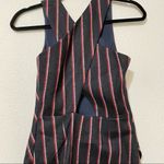 Rebecca Minkoff Black Red Striped Wool Sleeveless Asymmetrical Mini Dress 0 Wool Photo 4