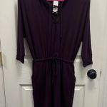 Bordeaux Anthropologie  Hooded Mini Dress Photo 0