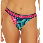 Trina Turk  India Garden Banded Hipster Bikini Bottom Reversible Blue Colorful 14 Photo 0