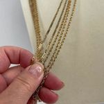 Vintage 70’s boho festival 5 chain strand 28” necklace. Gold Photo 1