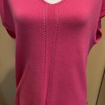 Tommy Bahama  Women's Size Small Pink Knit Tunic Top Cotton Beach Vacation V-neck Photo 3