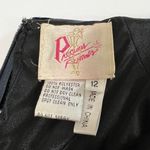 Vintage Precious Formals Black Velvet Rhinestone Gown Strapless Size 2/4 Prom Blue Photo 11