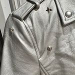 Forever 21 Silver Metallic Faux Leather Jacket Photo 9