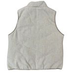 BKE  Buckle Quilted Vest Tweed Insulated Full Zip Cream Tan Womens XL Photo 1