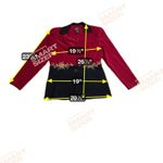 R&K Originals Red & Black Colorblock Blazer, Faux Suede Jacket, Women's Size 10 Photo 3