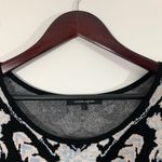 Nanette Lepore Nannette Lepore Good Karma Intarsia Knit Black Floral Sheath Dress Photo 2