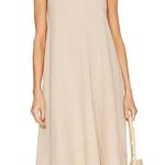 Bobi Revolve  Los Angeles Handkerchief Midi Dress Sandy Tan M Photo 0