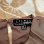 Badgley Mischka Studio | Faux Leather Sleeveless Top Brown Vintage | Women's XS Photo 3