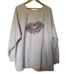Wildfox leopard print lips oversized Crewneck sweatshirt XXL Photo 1