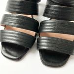 CELINE  Black Leather Strappy Heeled Sandals Size 37 IT 7 US Photo 2