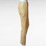Neiman Marcus Nicole Miller Collection Gold Metallic Lace Straight Leg Pants Size 2 Photo 2