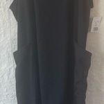 Moa Moa NWT DryGoods  black wide / barrel leg comfy jumpsuit, pockets; size L Photo 0