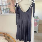 Anthropologie  Hutch Amara Tie Shoulder Scoop Mini Dress in Indigo Size Medium Photo 4
