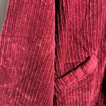 Bryn Walker  Burgundy Red Corduroy Button Up Collarless Boxy Lagenlook Womens M Photo 2