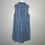 prAna Women M Blue Tie Dye Sunrise Peak Denim Shirt Dress Button Front Pockets Photo 6