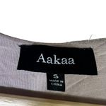 Aakaa  Metallic Floral Long Sleeve Mini Dress Womens S Gray Glam Festive Coquette Photo 5