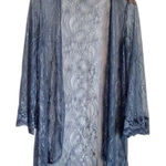In Bloom by John Quill charcoal gray lace robe women’s XS Photo 0