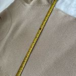 Joseph A  Silk Metallic Gold Turtleneck Pullover Sweater Fitted L Photo 3