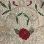 Beautiful Vintage beaded handbag purse red flower Photo 8