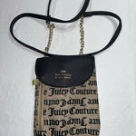 Juicy Couture  Goth Stat Black‎ Cellie Mini Crossbody Cellphone Pouch Bag Photo 0