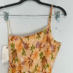 Billabong  Warmer Days Maxi Dress XS‎ Floral Smocked Bodice One Shoulder Sundress Photo 9