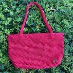 The Sak  mini bag red crochet minimalist Christmas pop of color Photo 0