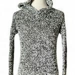 Hollister Black White Speckled Knit Hoodie Sweater Pullover XS Photo 0
